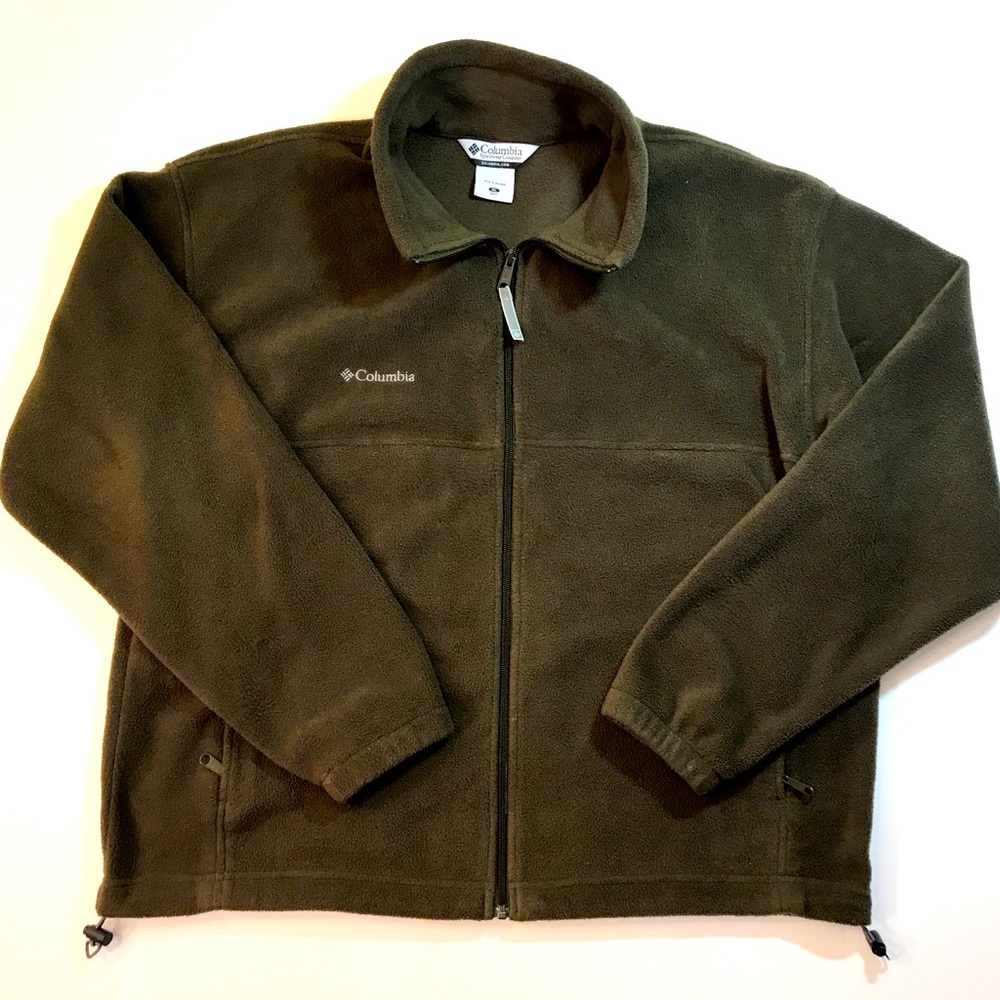 Columbia Full Zip Fleece Brown men’s Size XXL